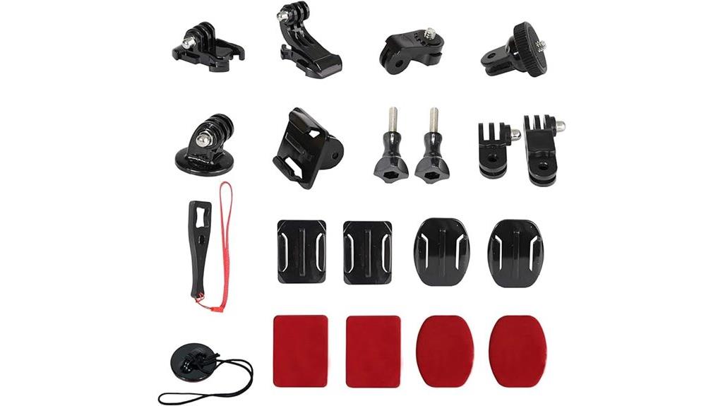 universal action camera accessory kit
