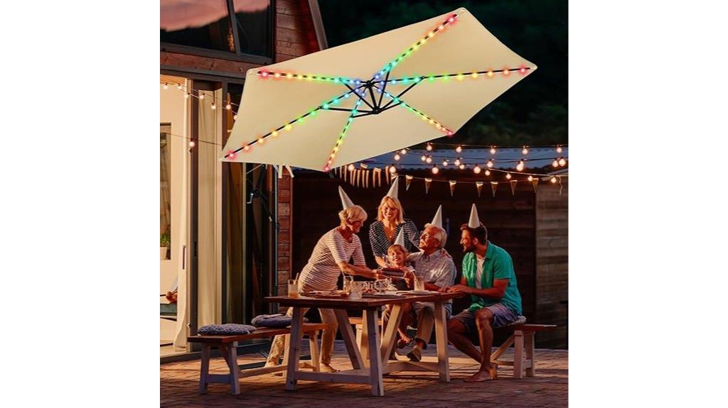 versatile solar led umbrella