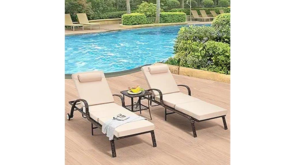 wicker lounge chairs set