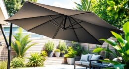 wind resistant cantilever umbrellas