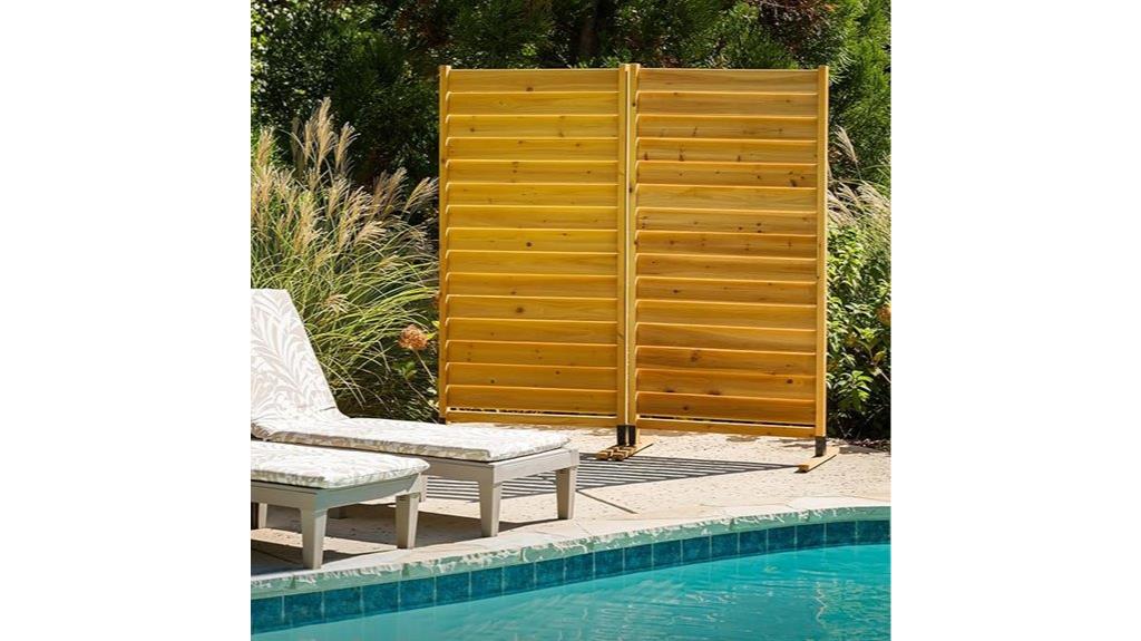 wood fence privacy screen