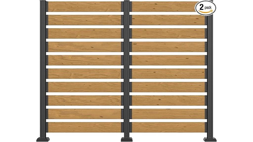 wooden privacy screen panels