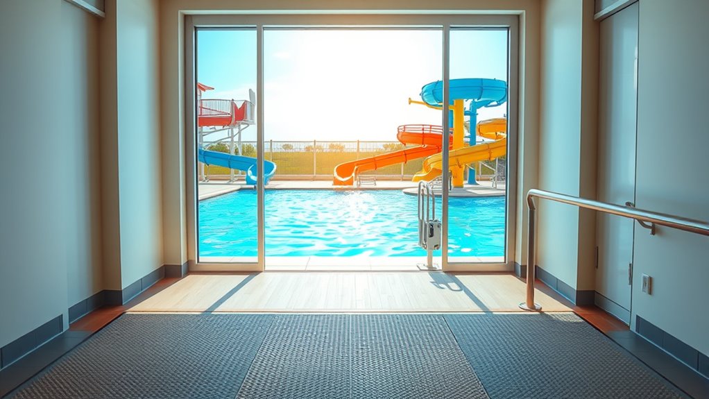 accessible pool entry features