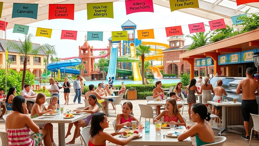 allergy friendly water park dining