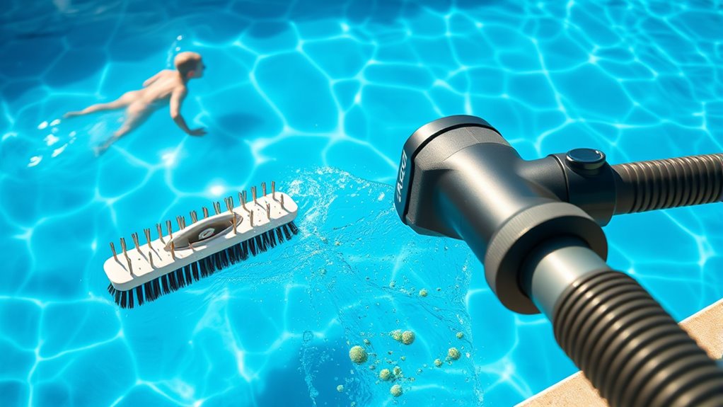 brush vacuum remove debris