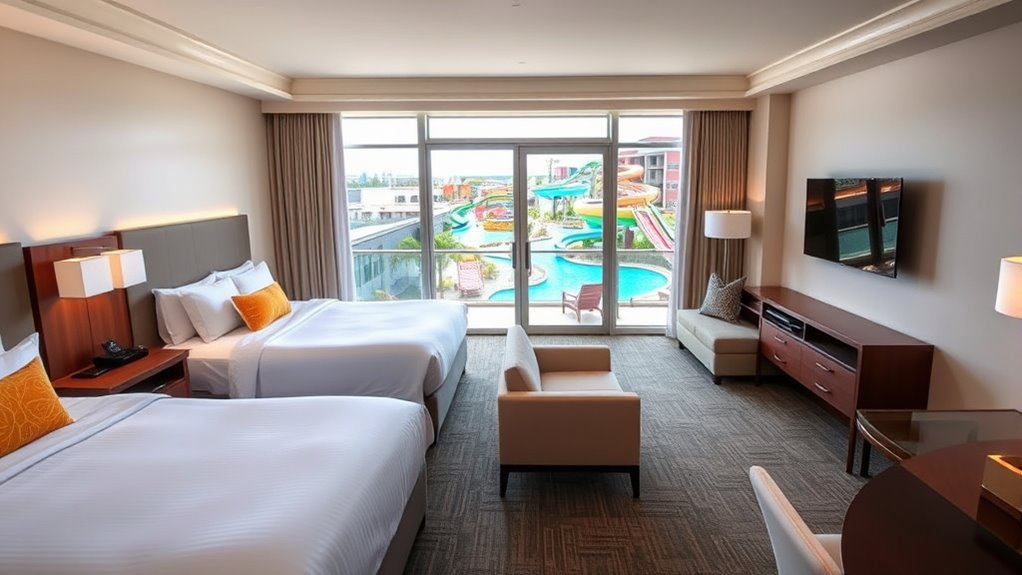 connecting rooms near waterparks