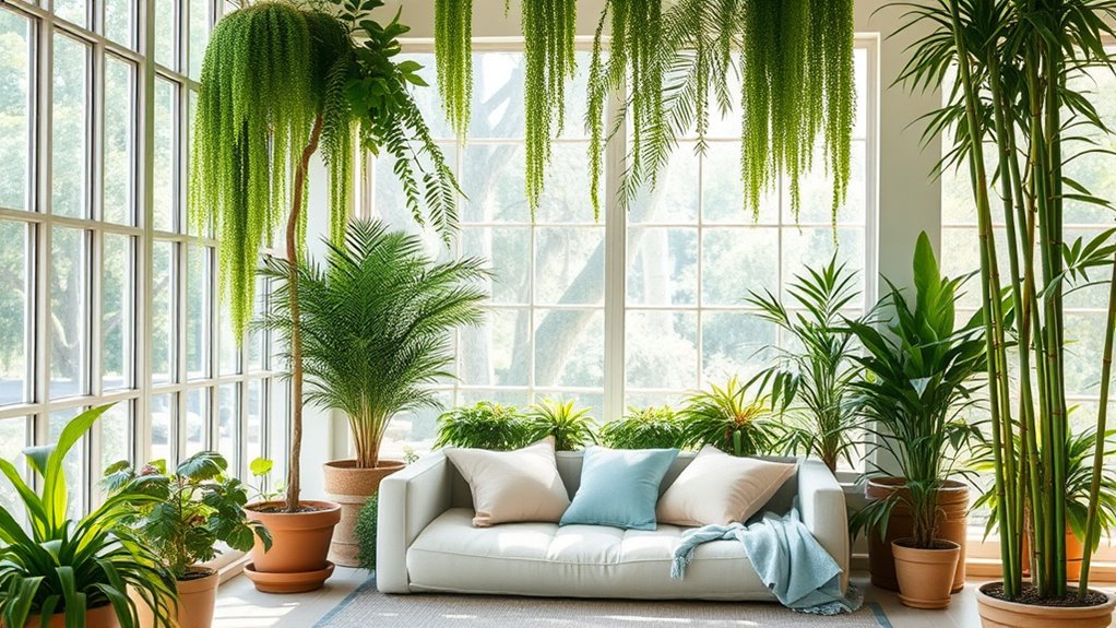 greenery promotes calming environments