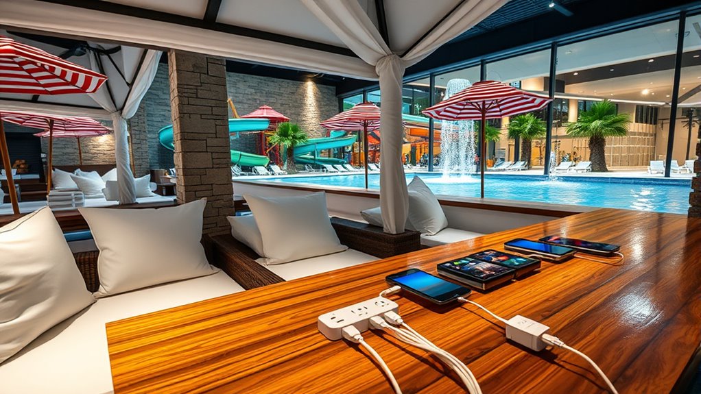 indoor cabana device charging