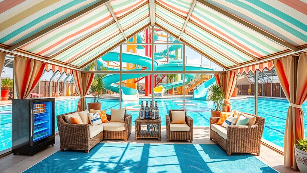 indoor water park cabanas amenities