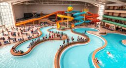 indoor water park crowds
