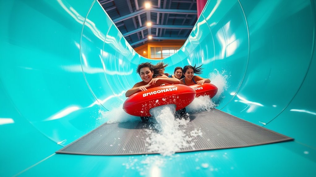 indoor water slide physics