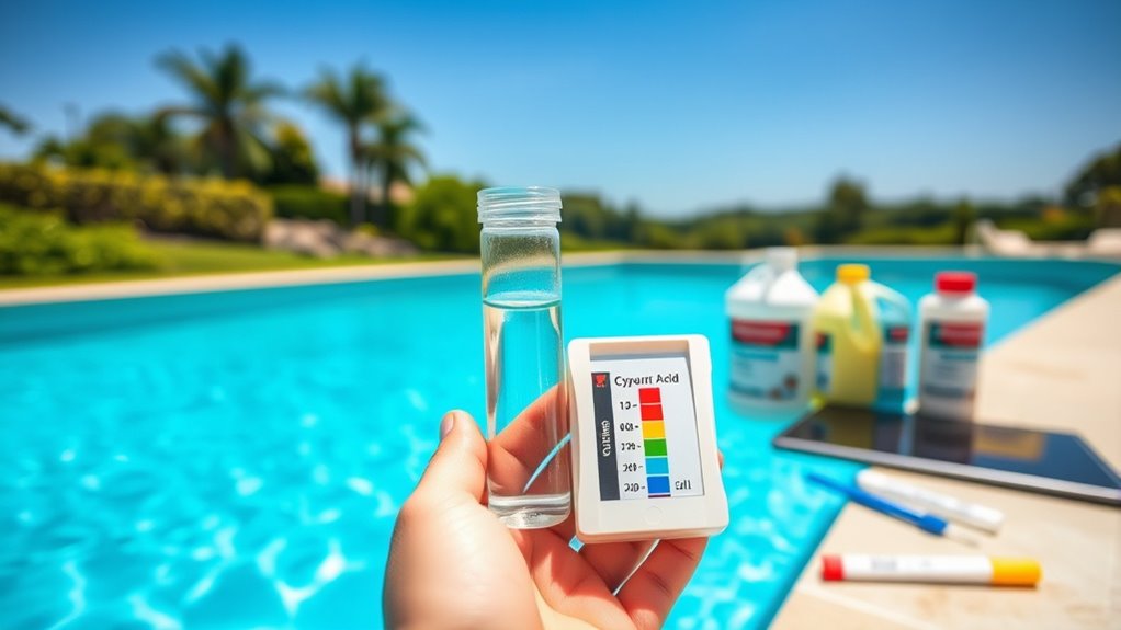 maintain proper cyanuric acid levels