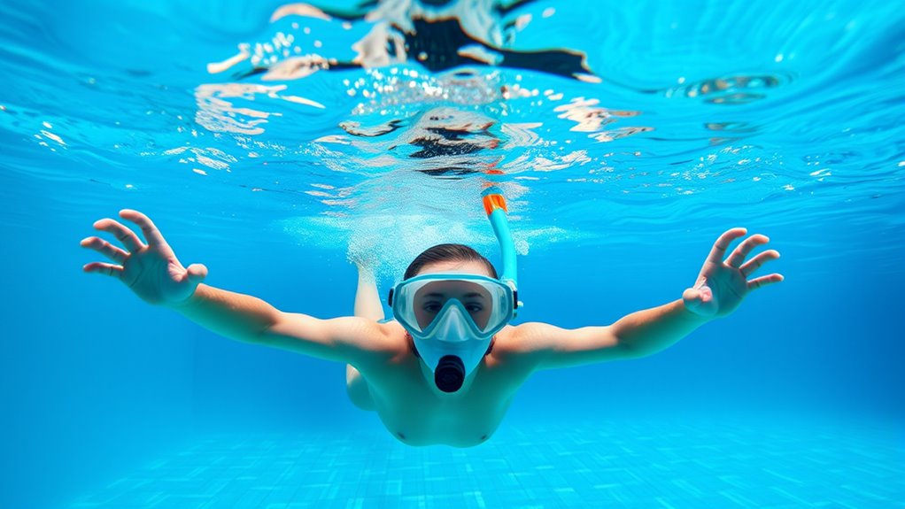 maintain streamlined swimming form