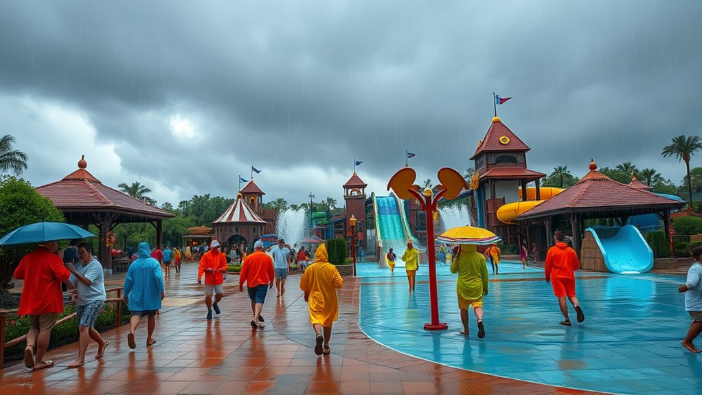 outdoor rides stay open during rain