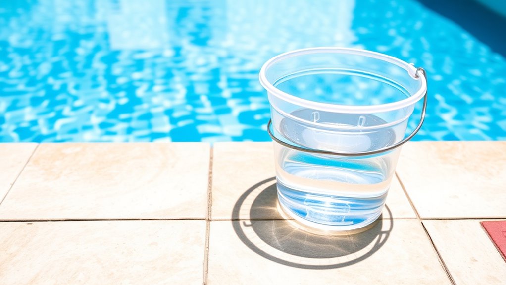 prepare pool and bucket