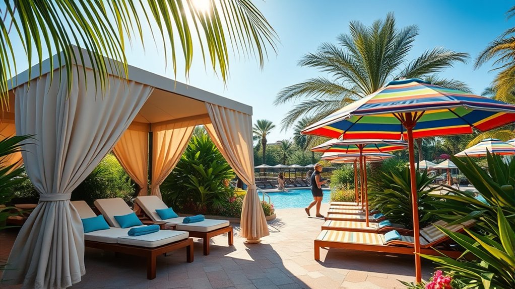 private shaded amenity equipped retreat