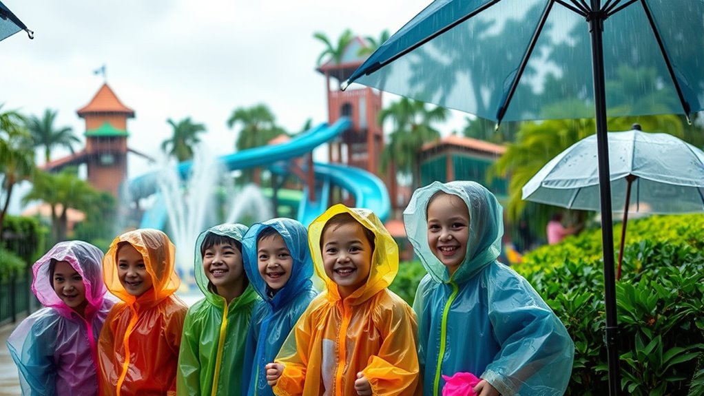 rainy day water park fun