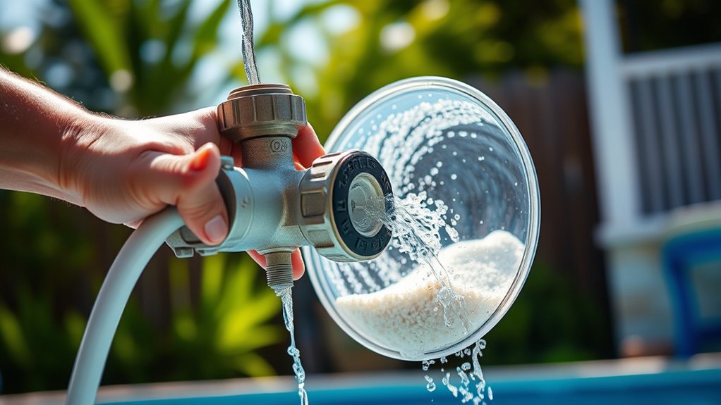 rinse sand filter properly