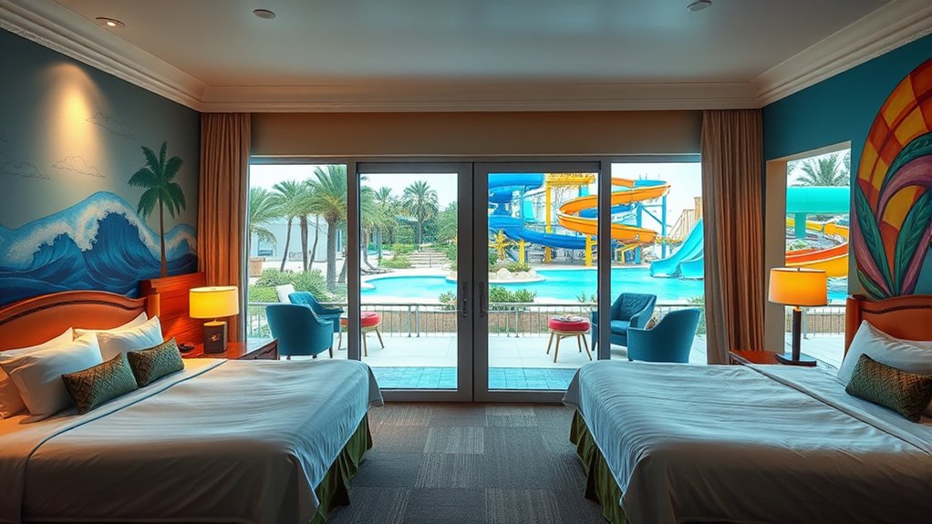 room options for water parks
