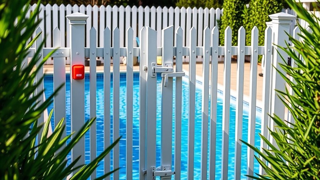 secure pool area fencing