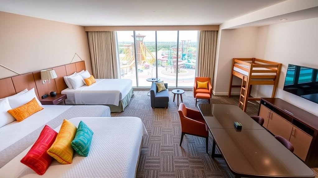 spacious family water suites