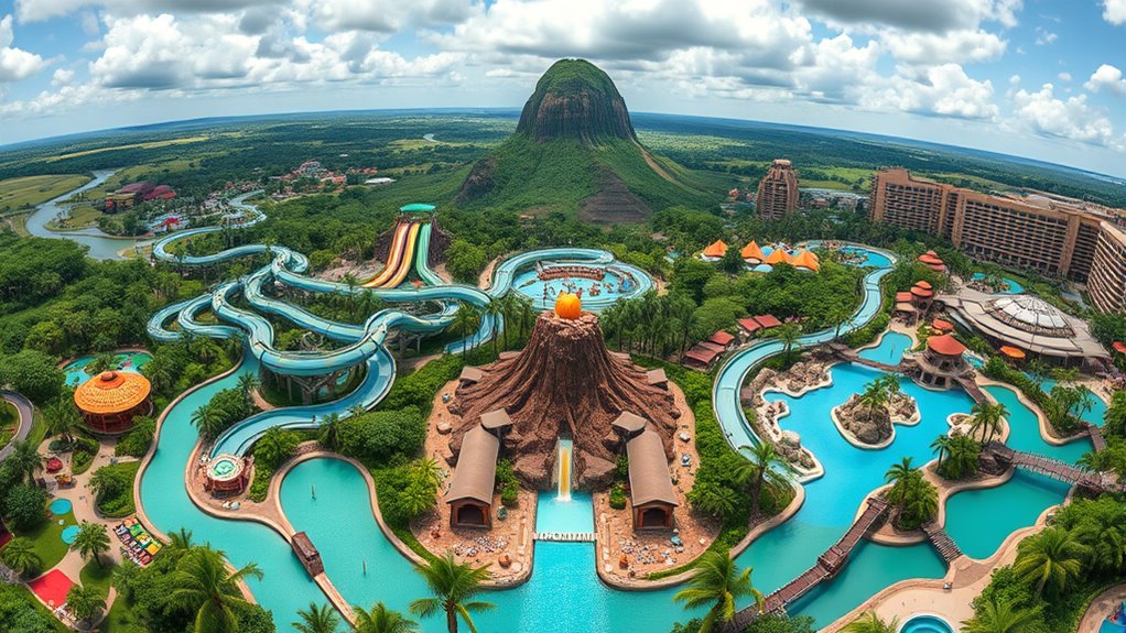 spacious immersive themed zones