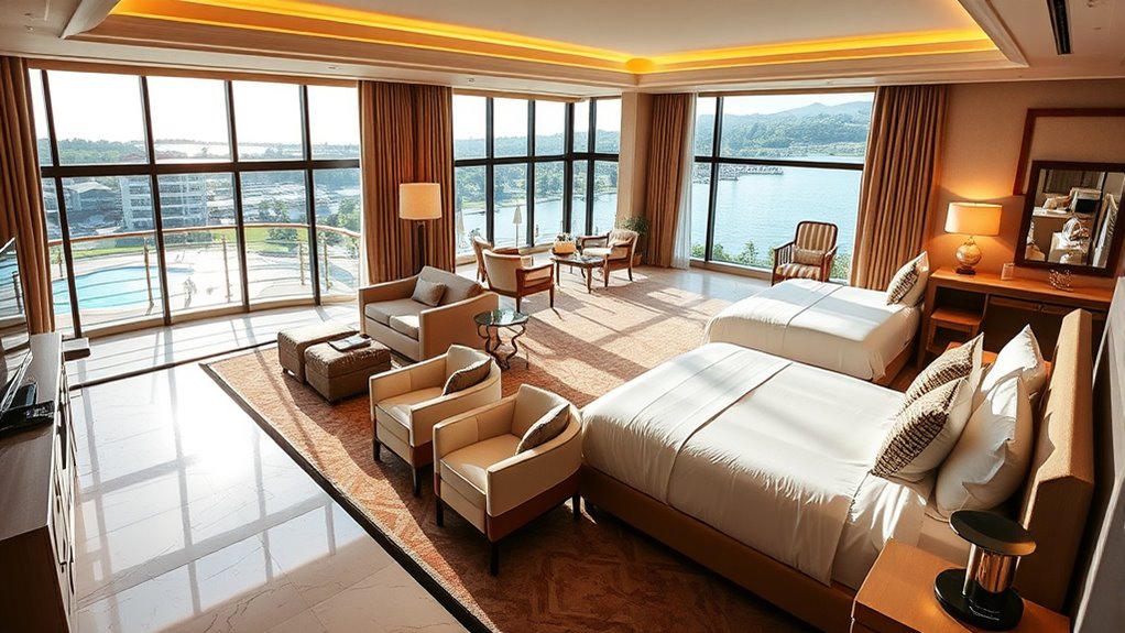 spacious luxury water park suites