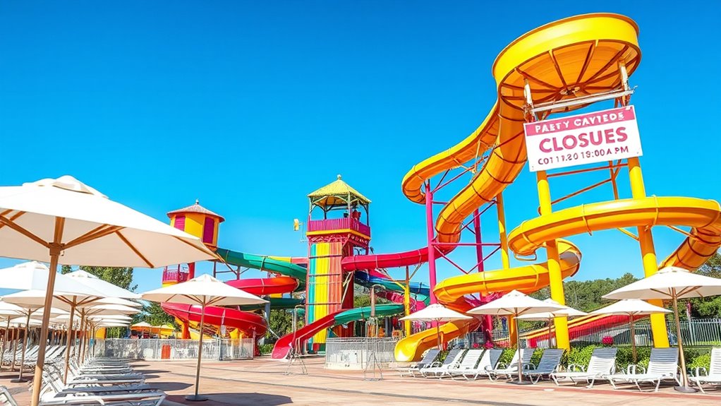 staggered seasonal water park closures
