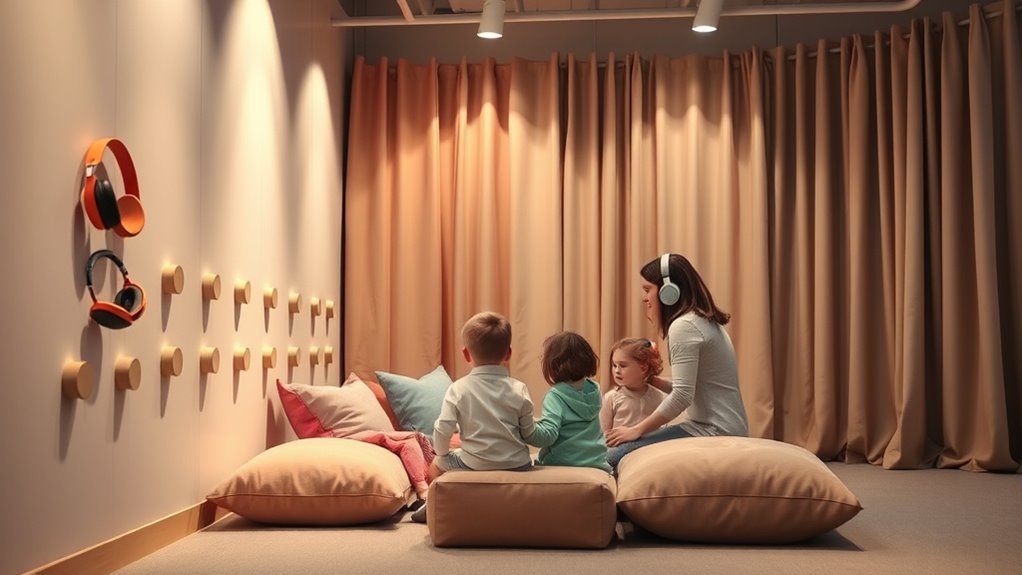 structured sensory friendly play zones