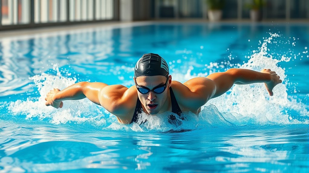 swimming burns calories efficiently