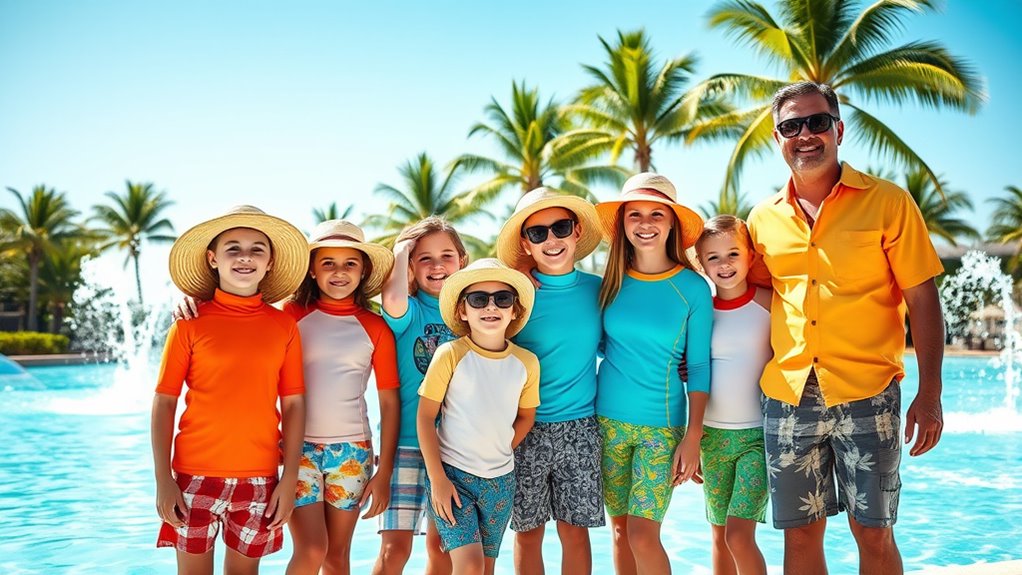 swimsuits and water friendly attire