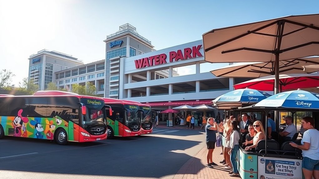transportation options for disney water parks