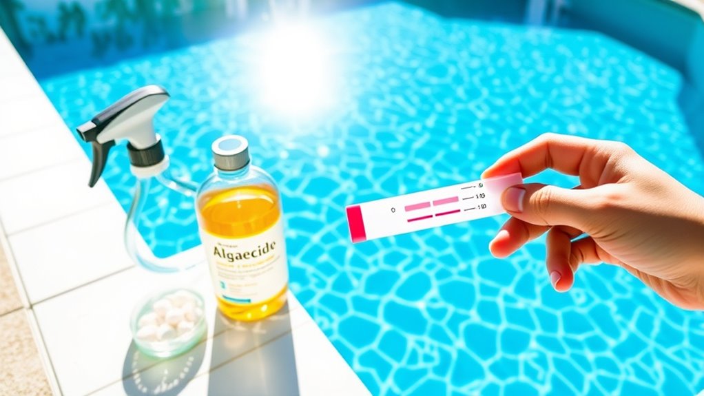 use algaecide with sanitizers