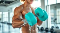 water dumbbell resistance exercises
