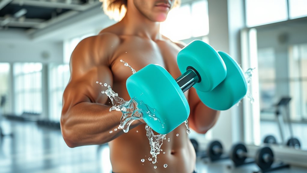 water dumbbell resistance exercises