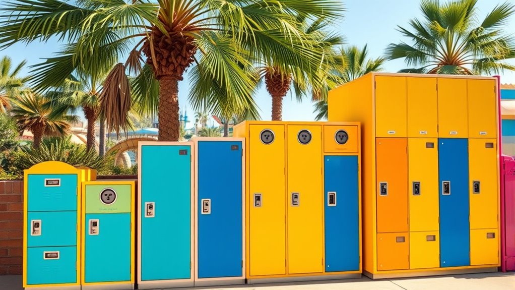 water park locker options