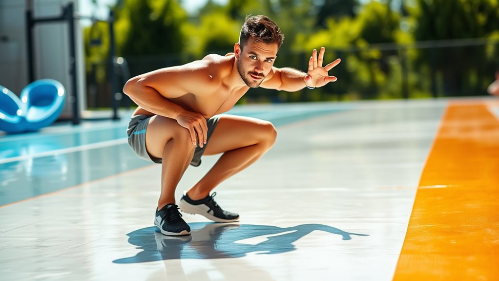 water sliding muscle activation