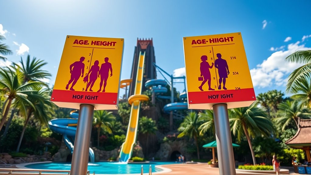 waterpark age and height restrictions