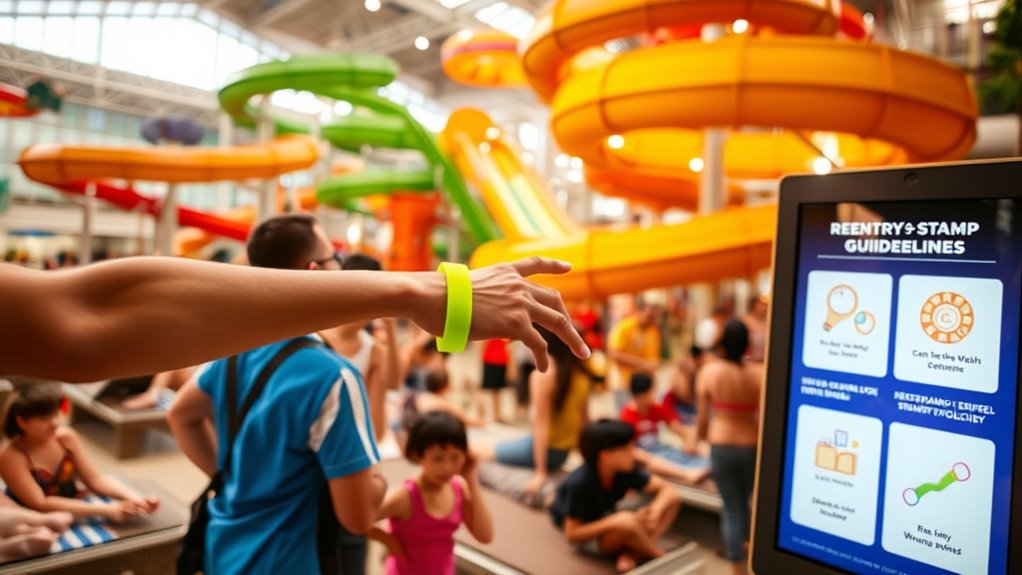 wristbands or hand stamps