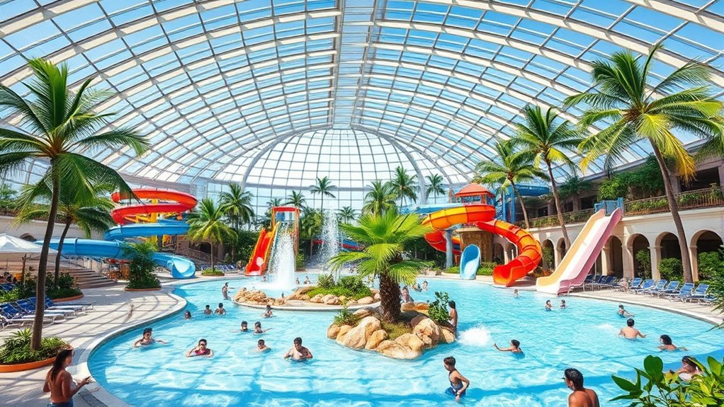 year round climate controlled indoor waterparks