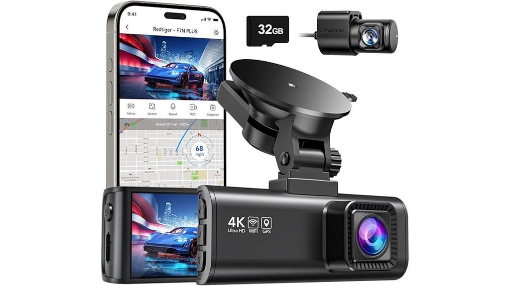 4k wi fi gps dash cam
