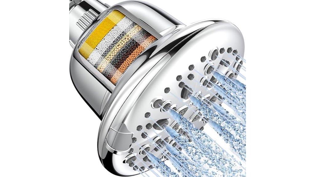 7 mode filtered shower head