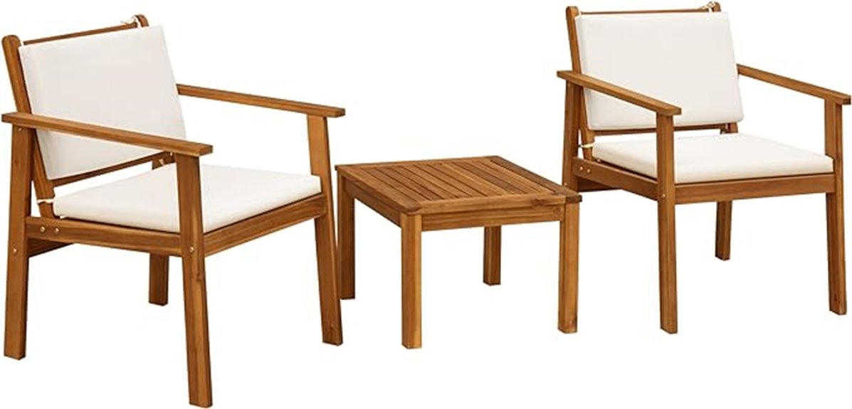 acacia wood patio set