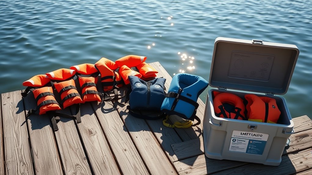 accessible maintained life jackets