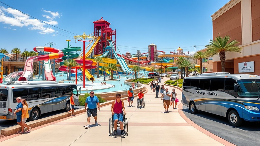 accessible water park transportation options