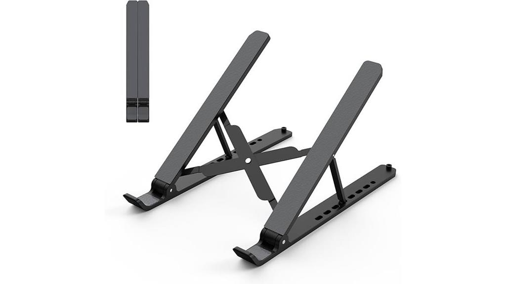 adjustable black laptop stand