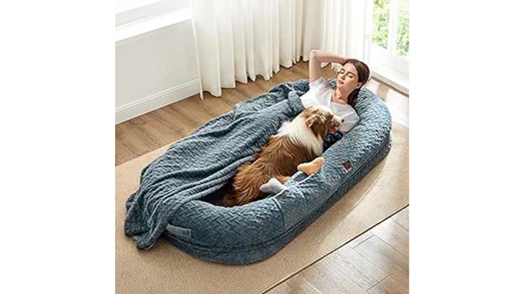 adult dog bed with faux fur