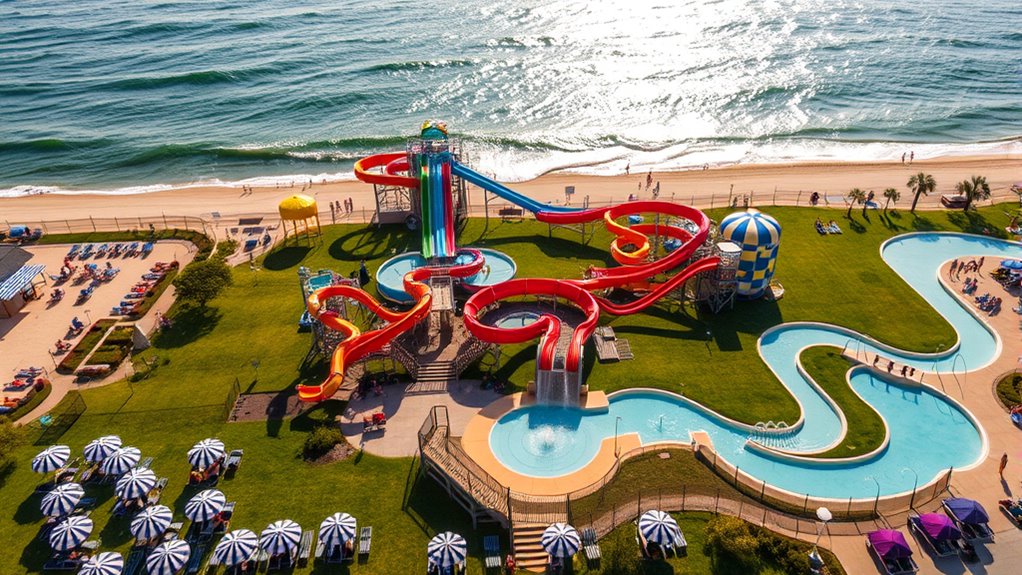 beachside water parks with seaside access