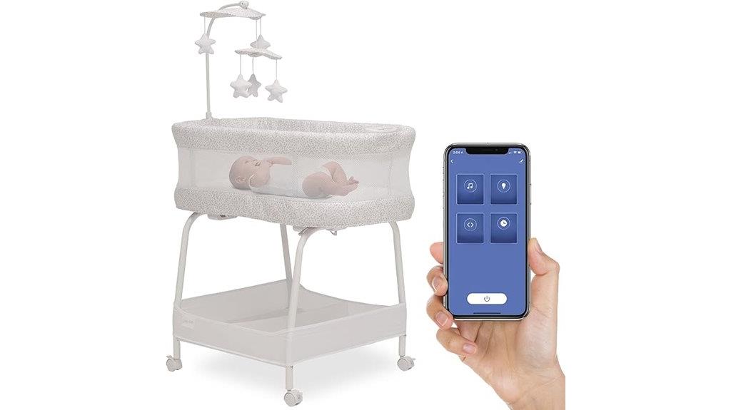 bluetooth bassinet with auto glide