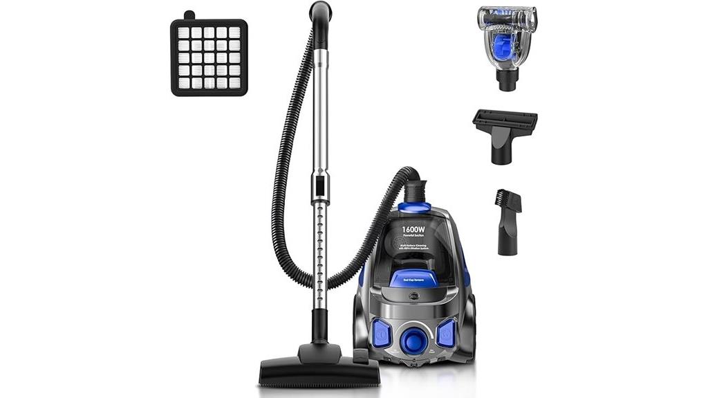 canister vacuum with hepa